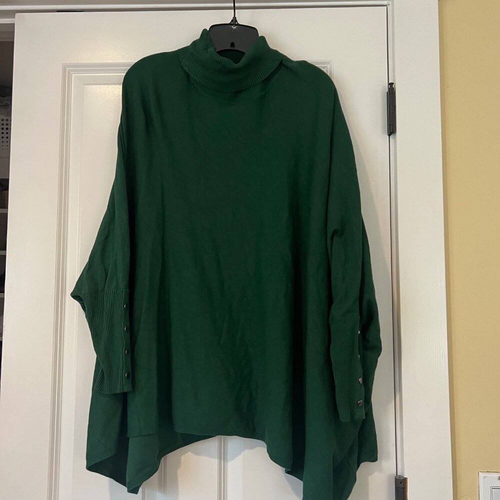 Alfani Turtleneck Poncho Sweater